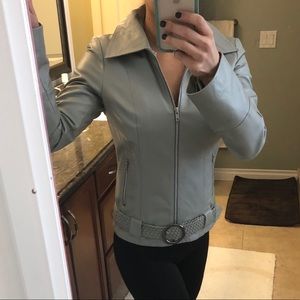 Cache grey leather jacket